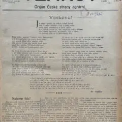 Venkov – ústřední deník agrární strany 