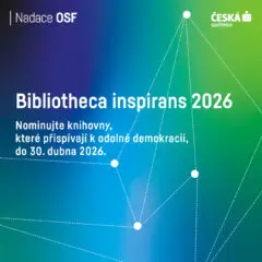 Bibliotheca inspirans 2026: Nominujte knihovny, které přispívají k&nbsp;odolné demokracii 
